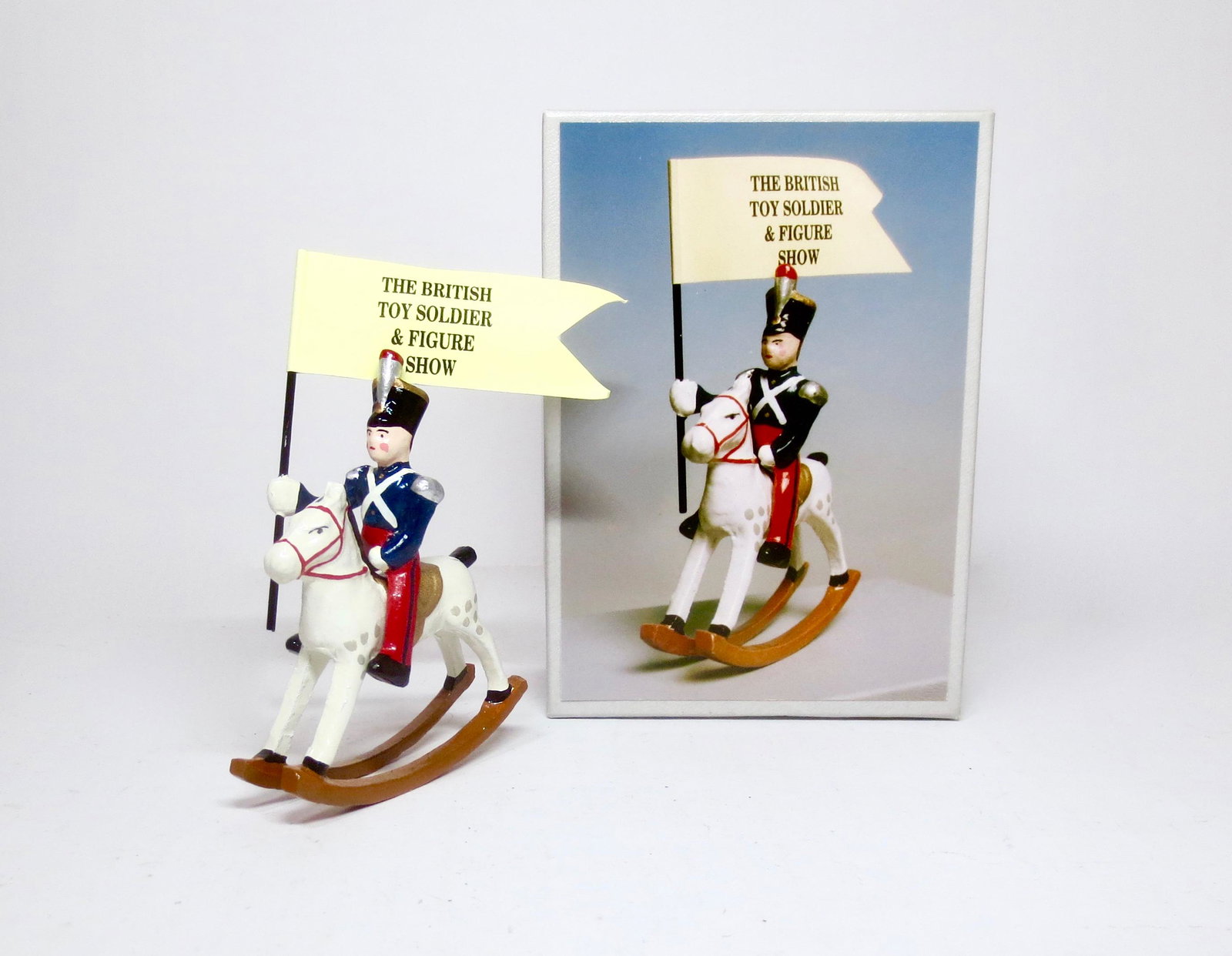Trophy Toy Soldier on Rocking Horse: Produced for The British Toy Soldier & Figure Show. Mint condition, with original Box.