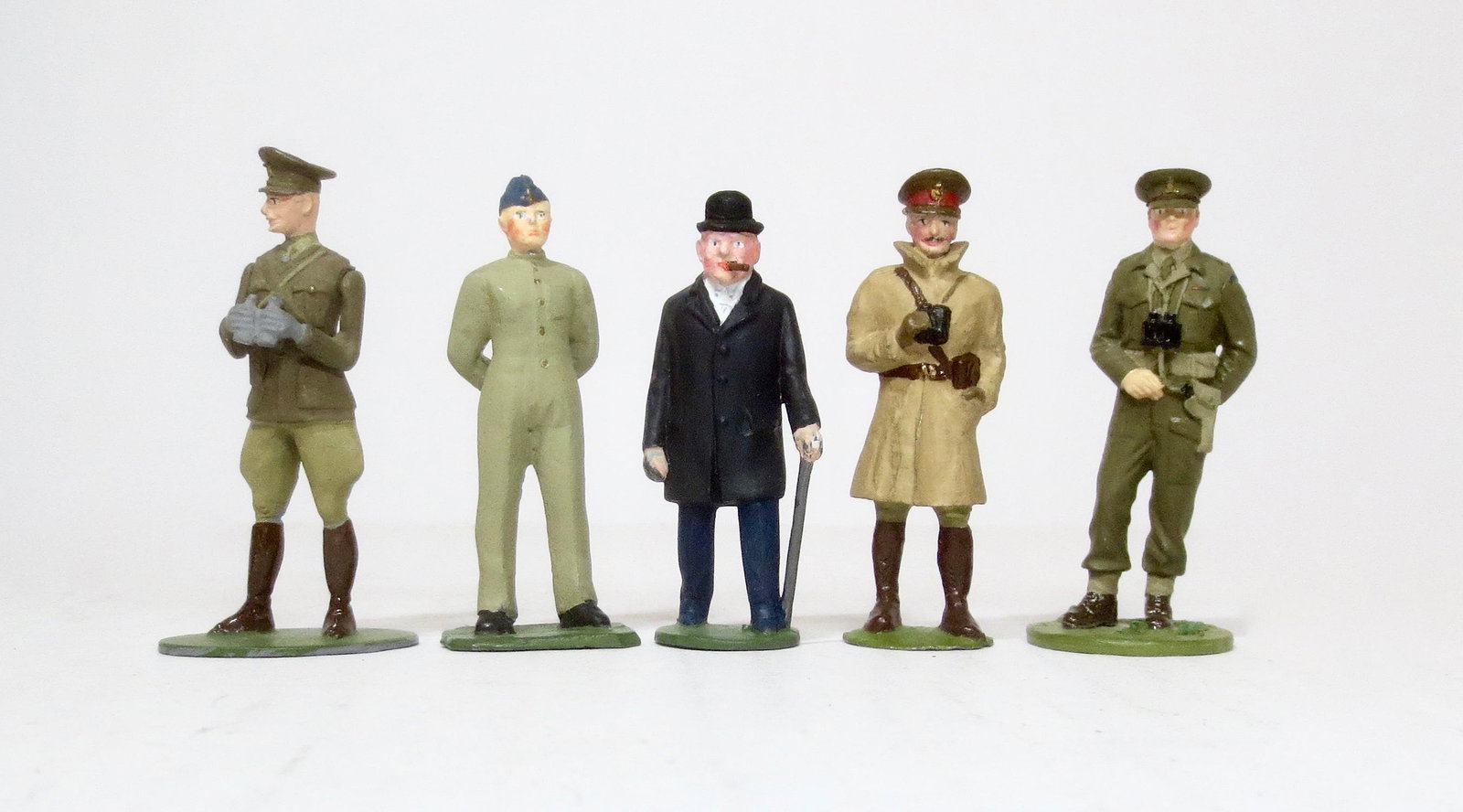 Special Paint Churchill with Generals: Detailed figures in flat (matte) paints. 5 pieces. Excellent condition. No boxes.
