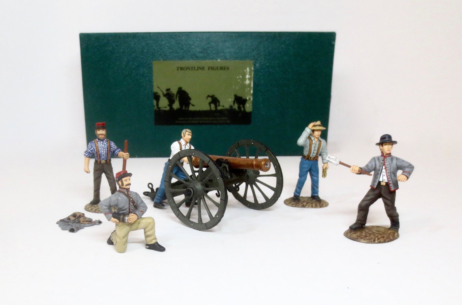 Frontline Figures #ACG7 Confederate Artillery: American Civil War Series. 7 pieces. Mint condition. Box excellent.