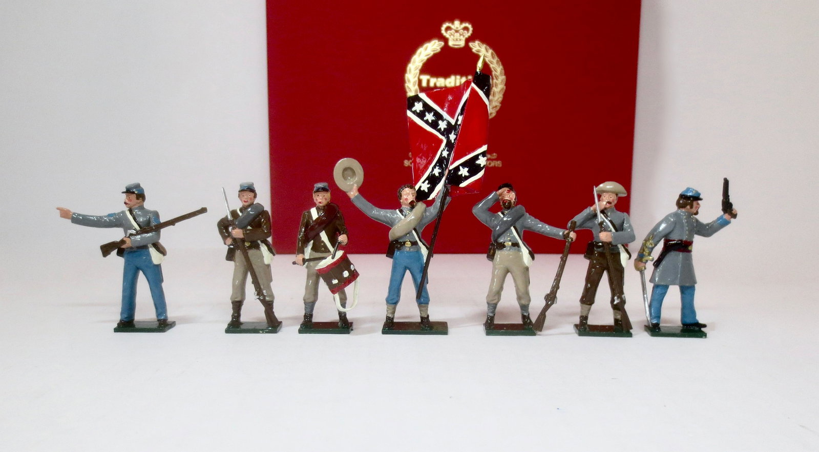 Tradition #905 Confederate Infantry: American Civil War. 7 pieces. Mint condition. Box excellent.