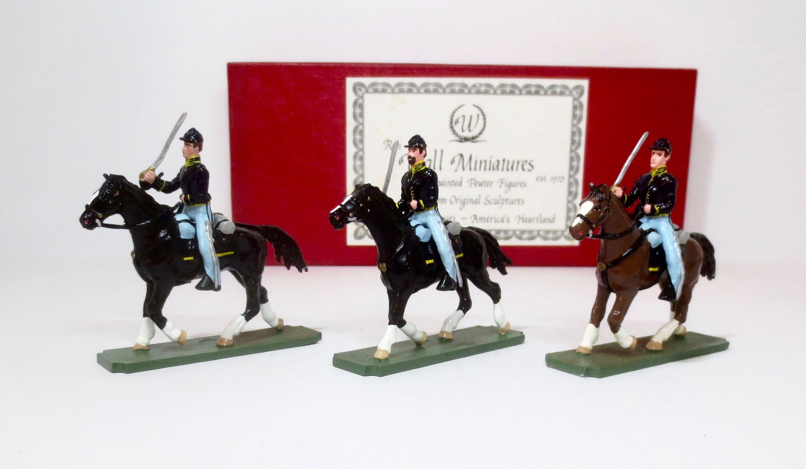Ron Wall #63 American Civil War Cavalry: Union Regulars. 3 pieces. Mint condition. Box excellent.