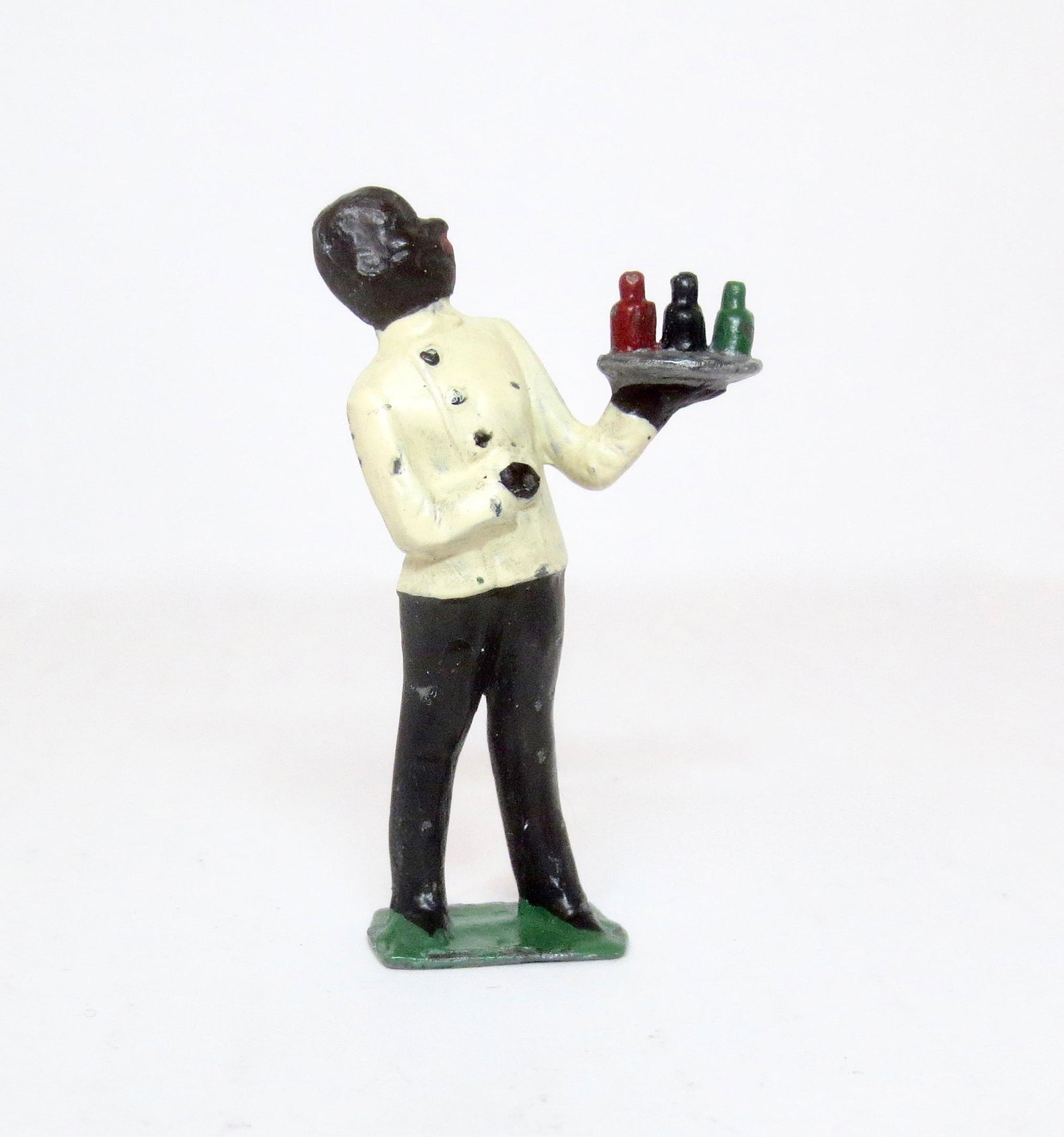 Crescent RARE Pullman Waiter with Drink Tray: This scarce railway figure was issued only to the American market. 1 piece. Excellent condition. Unboxed.