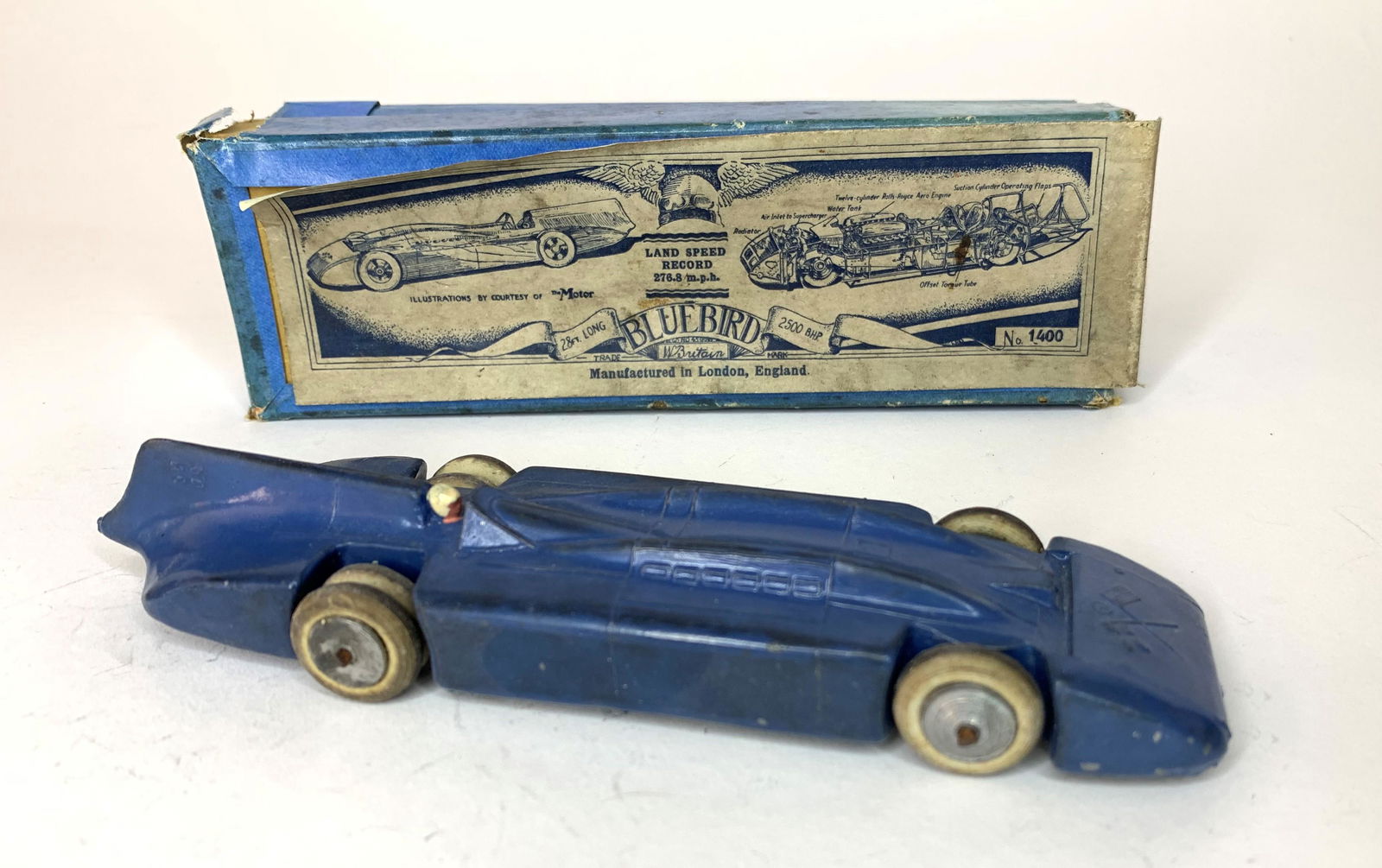 RARE Britains Set #1400 Bluebird Racecar (1 of 2)