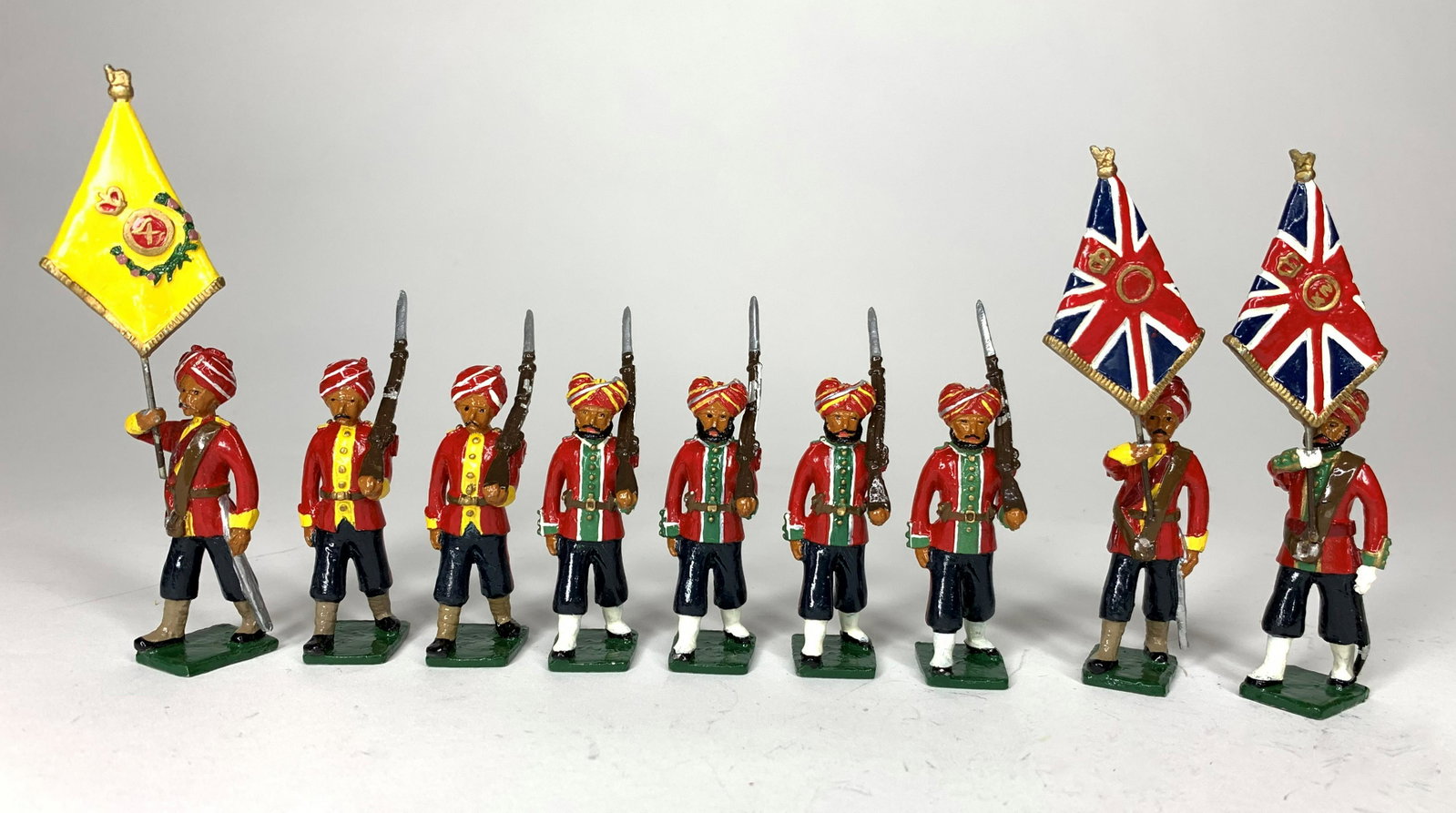 Marlboro Sikh Colour Party: Post War. Unboxed. 9 Pieces. Condition Excellent.