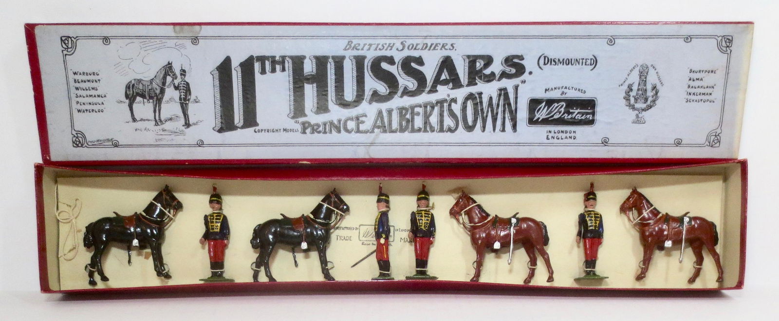 Britains #182 Dismounted 11th Hussars. (1 of 1)