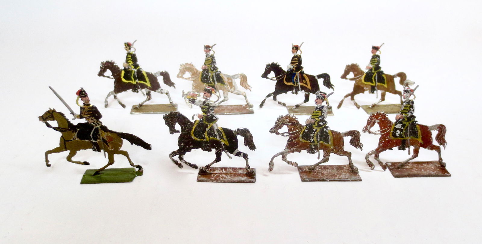 Vintage Tin Flats Hussar Cavalry Charging (1 of 1)