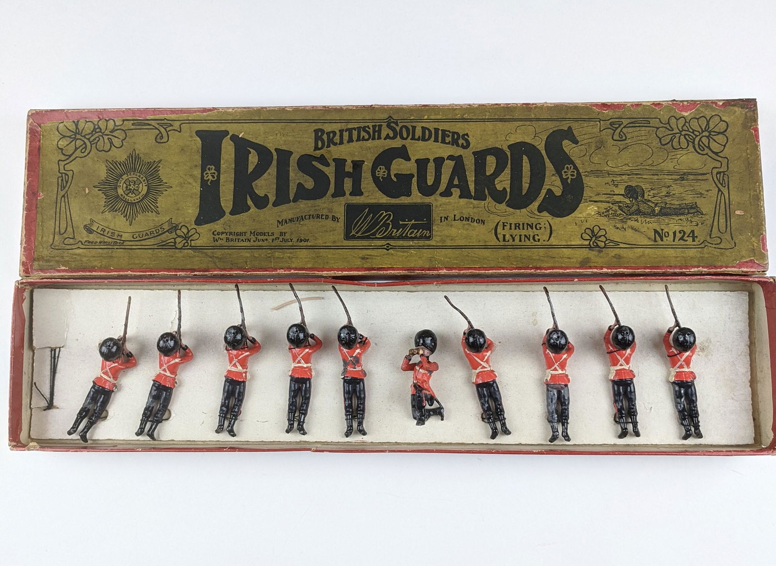 Britains #124 Irish Guards Lying Firing (1 of 1)