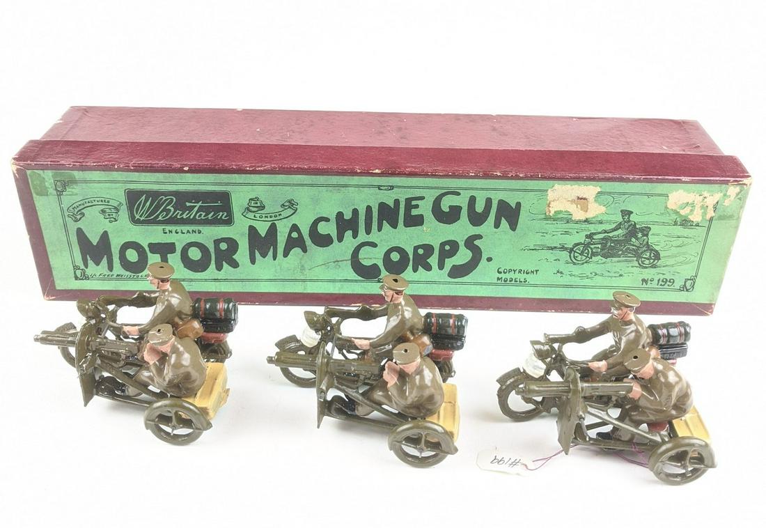 Britains #199 Motorcycle MG Corps (1 of 2)
