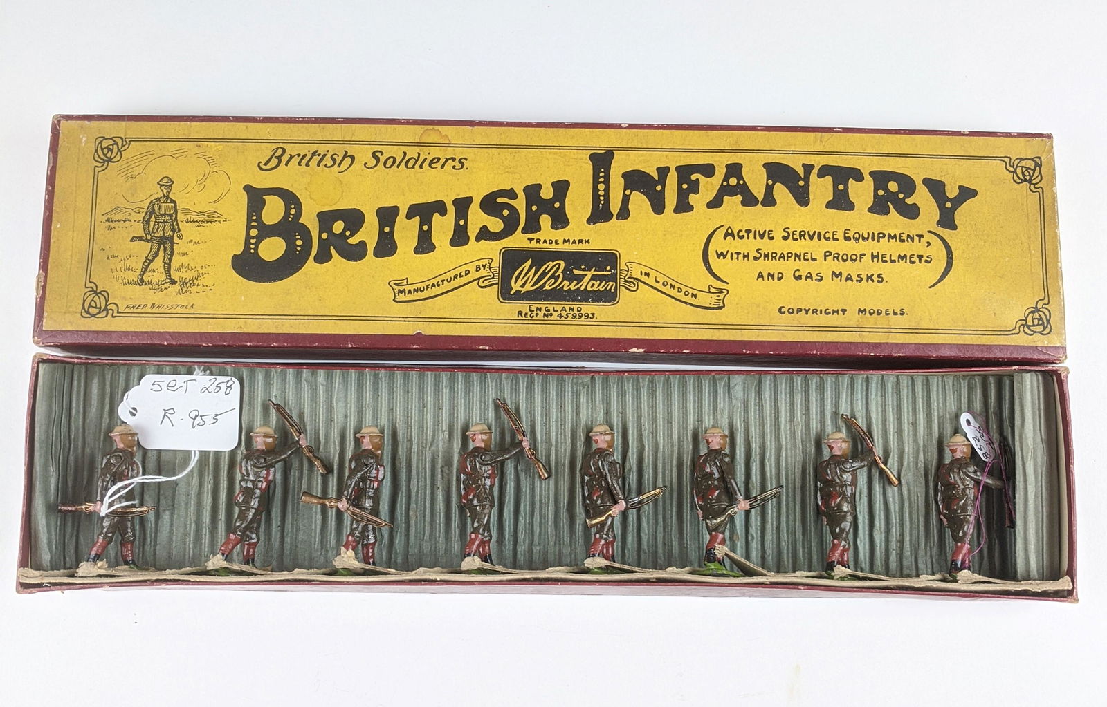 Britains #258 British Infantry In Gas Masks (1 of 1)