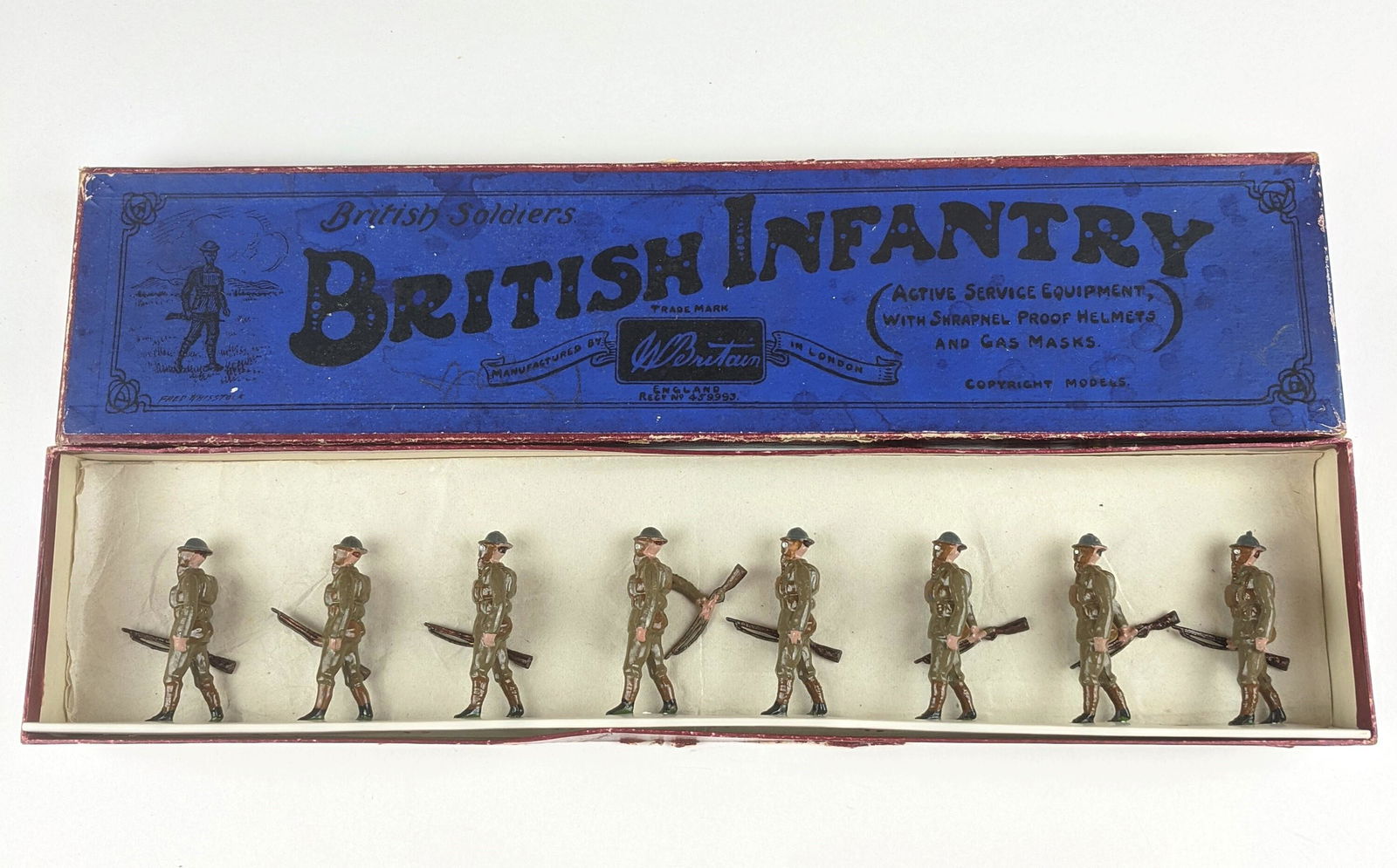 Britains #258 British Infantry In Gas Masks (1 of 1)