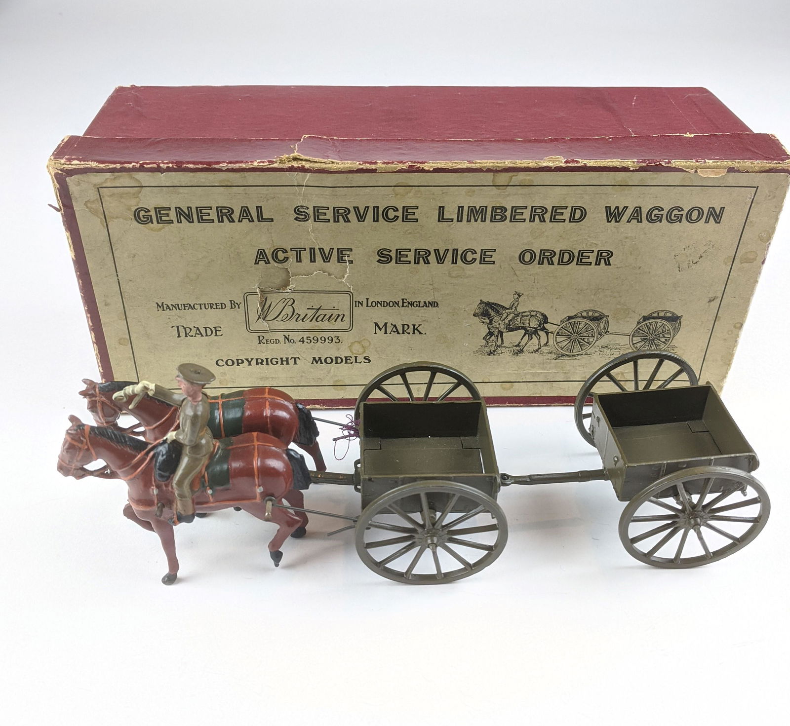 Britains #1331 G.S. Limbered Wagon Active Service (1 of 1)
