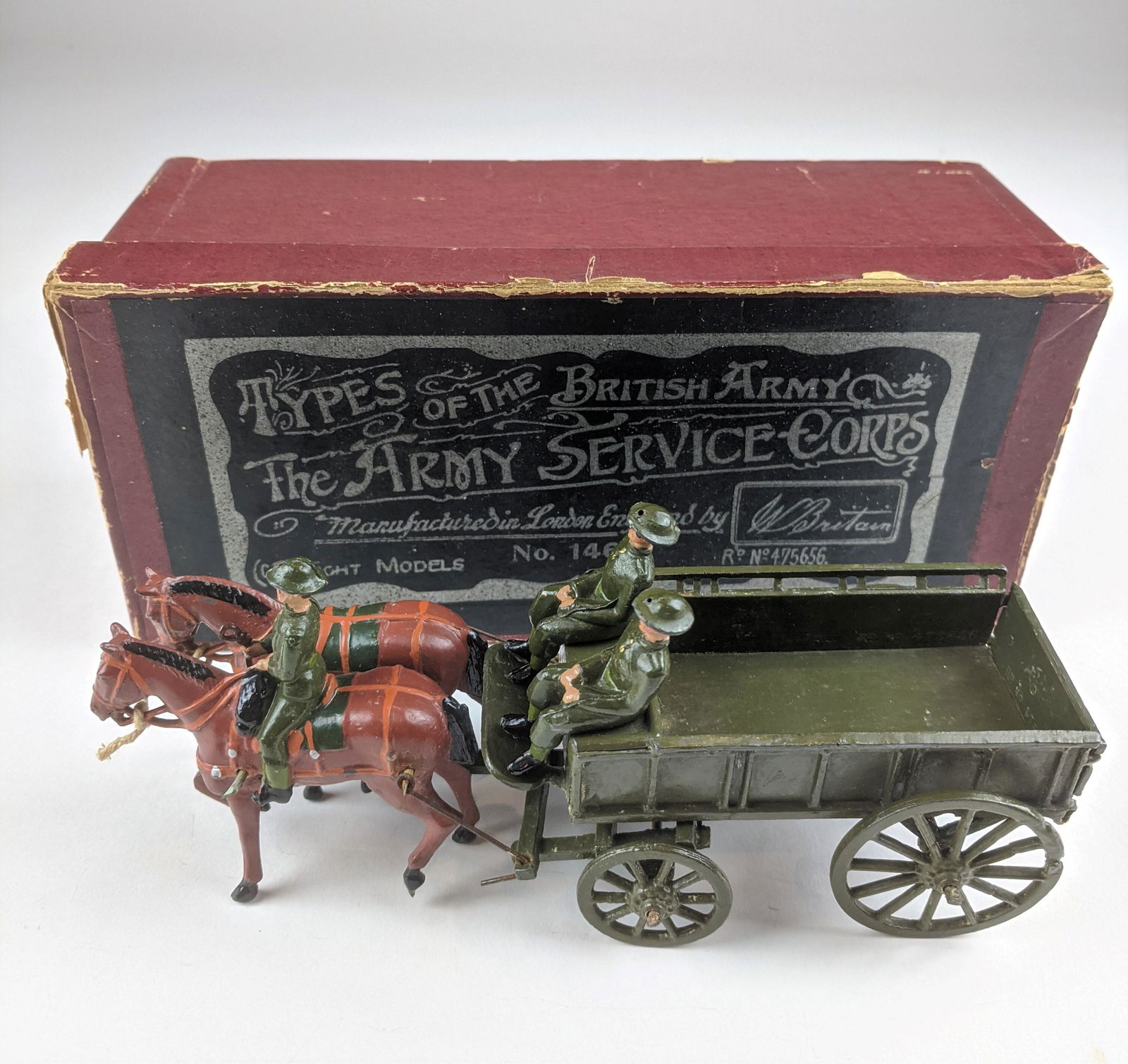 Britains #1460 Army Service Corps Steel Helmets (1 of 1)