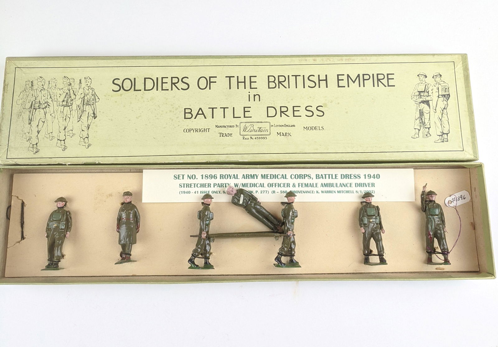 Britains #1896 Stretcher Party Battle Dress (1 of 1)
