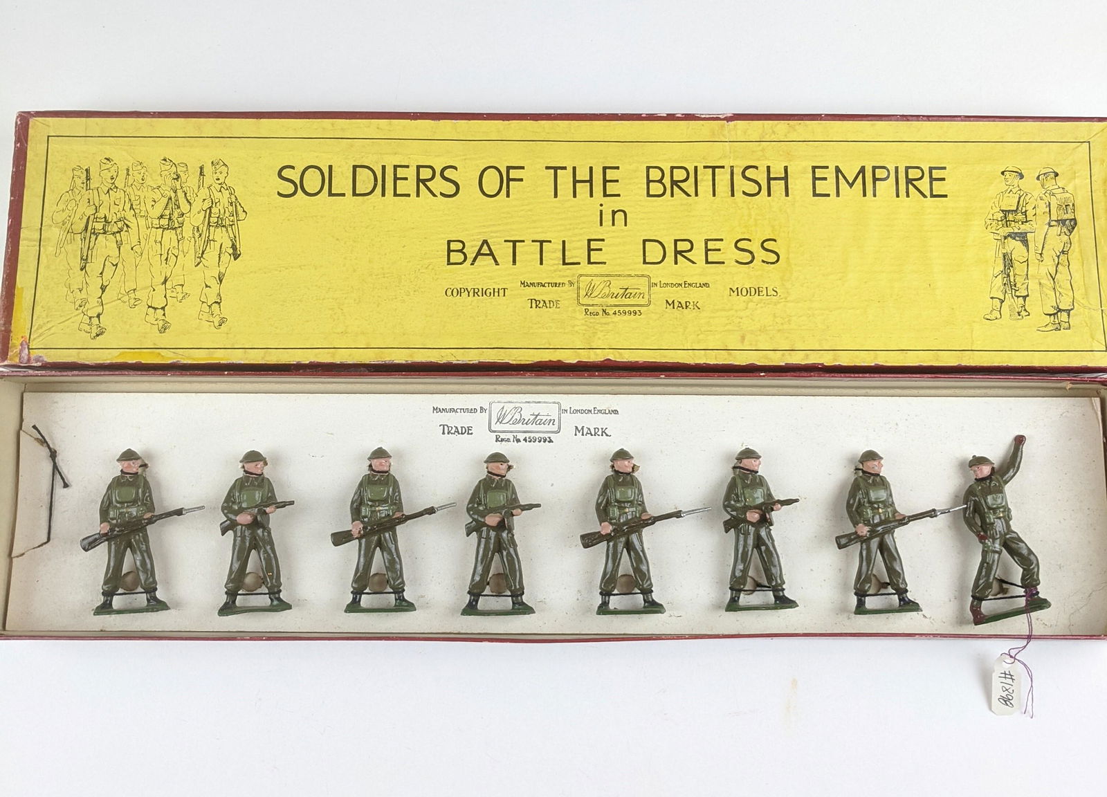 Britains #1898 British Infantry W/Tommy Guns (1 of 1)