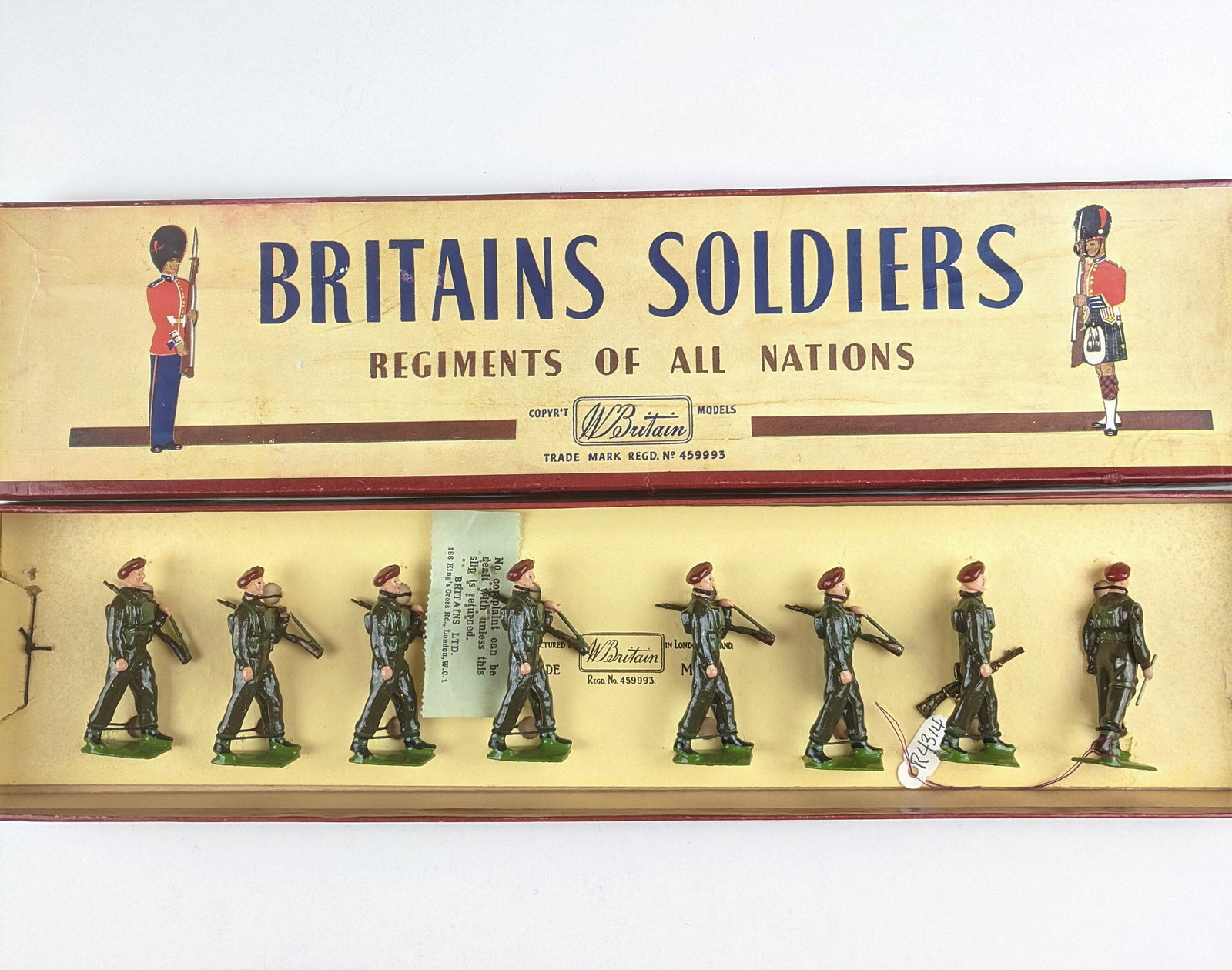 Britains #2010 Airbourne Infantry: 8 Pieces Condition Excellent Box Very Good Post War