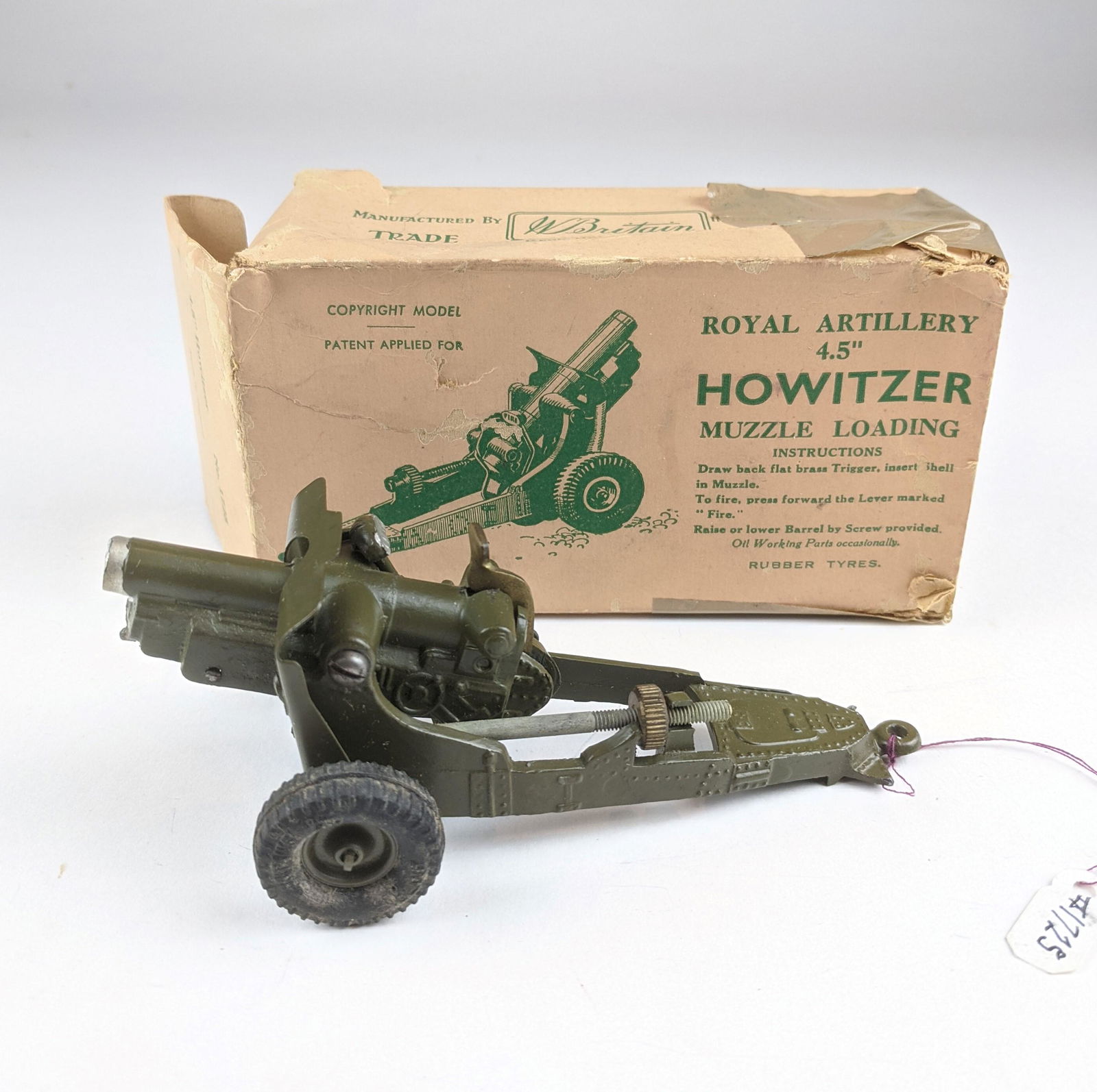 Britains #1725 R.A. 4.5 Howitzer (1 of 1)