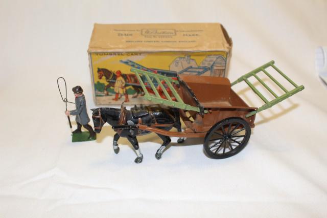 Britains set #4-F Tumbrel Cart w Farm Hand (1 of 1)