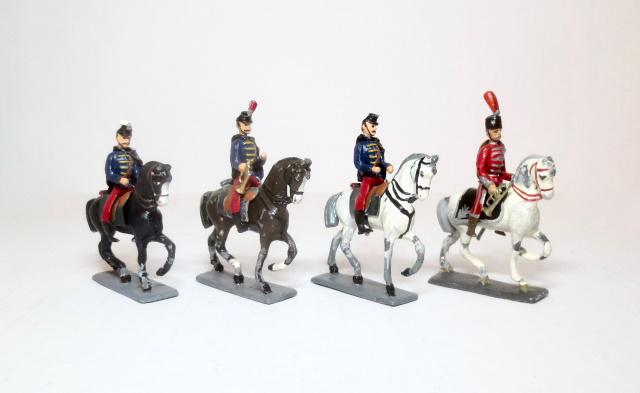 Solid Cast Mounted Hussars with Buglers (1 of 1)