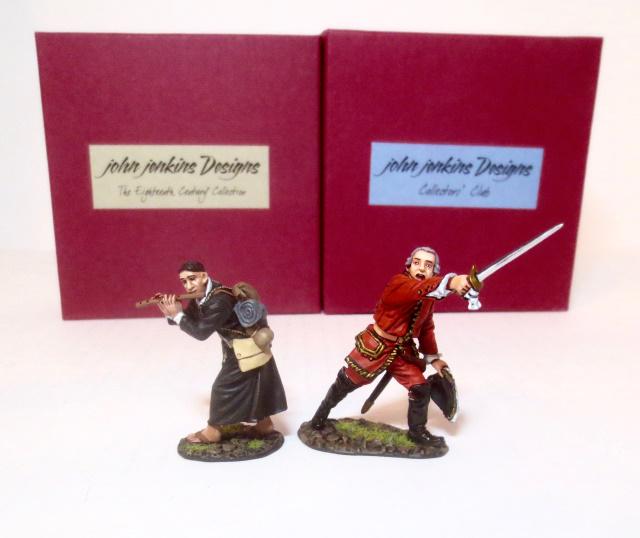 John Jenkins American Battles Sets: "The Pied Piper of St. Francis" #RSF-30, and Lieutenant General Marquis de Montcalm JJClub #18. 2 pieces. Mint condition. Boxes Excellent.