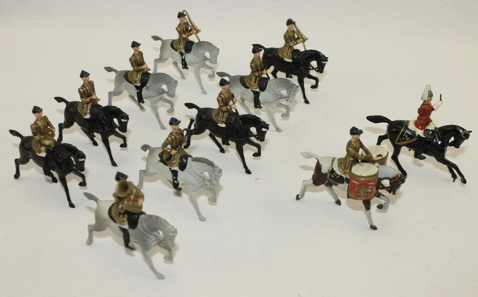 Britains #101 Band of the Life Guards: Post War. 11 Pieces. Condition Very Good to Excellent. No Box.