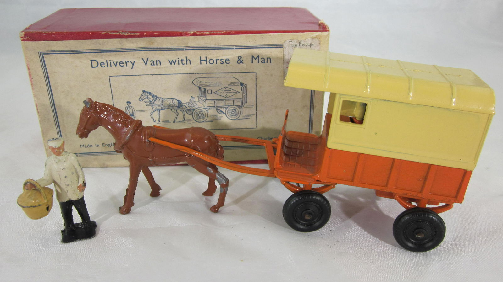 Charbens Metal Delivery Van With Horse. (1 of 1)