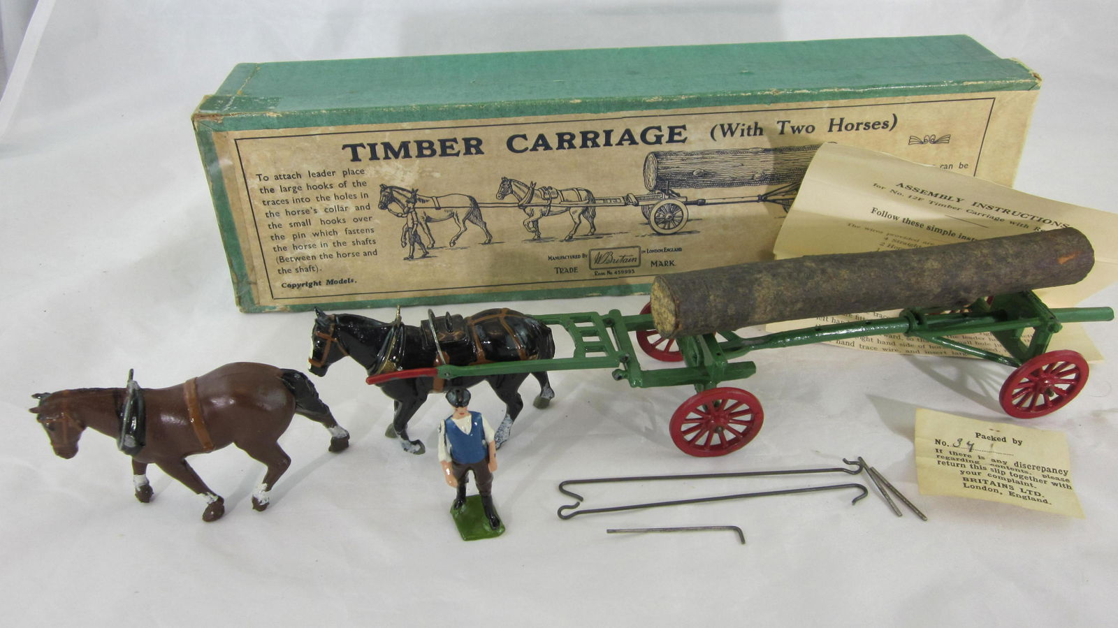 Britains Set #12F Timber Wagon With Farmer. (1 of 1)