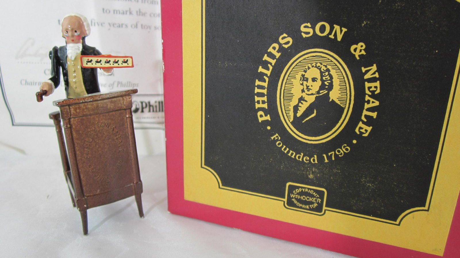 Hocker Harry Phillips Toy Soldier Auctioneer. (1 of 1)