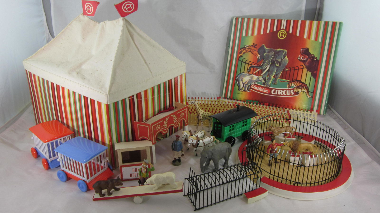 Elastolin Boxed PLASTIC Circus With Wagons. (1 of 1)
