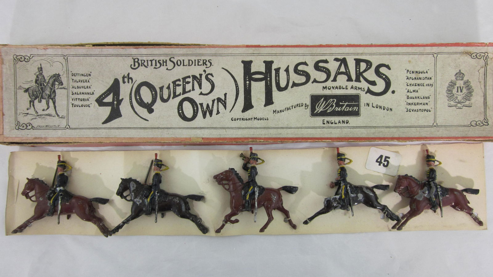 Britains Set #8 4th Hussars At Gallop. (1 of 1)