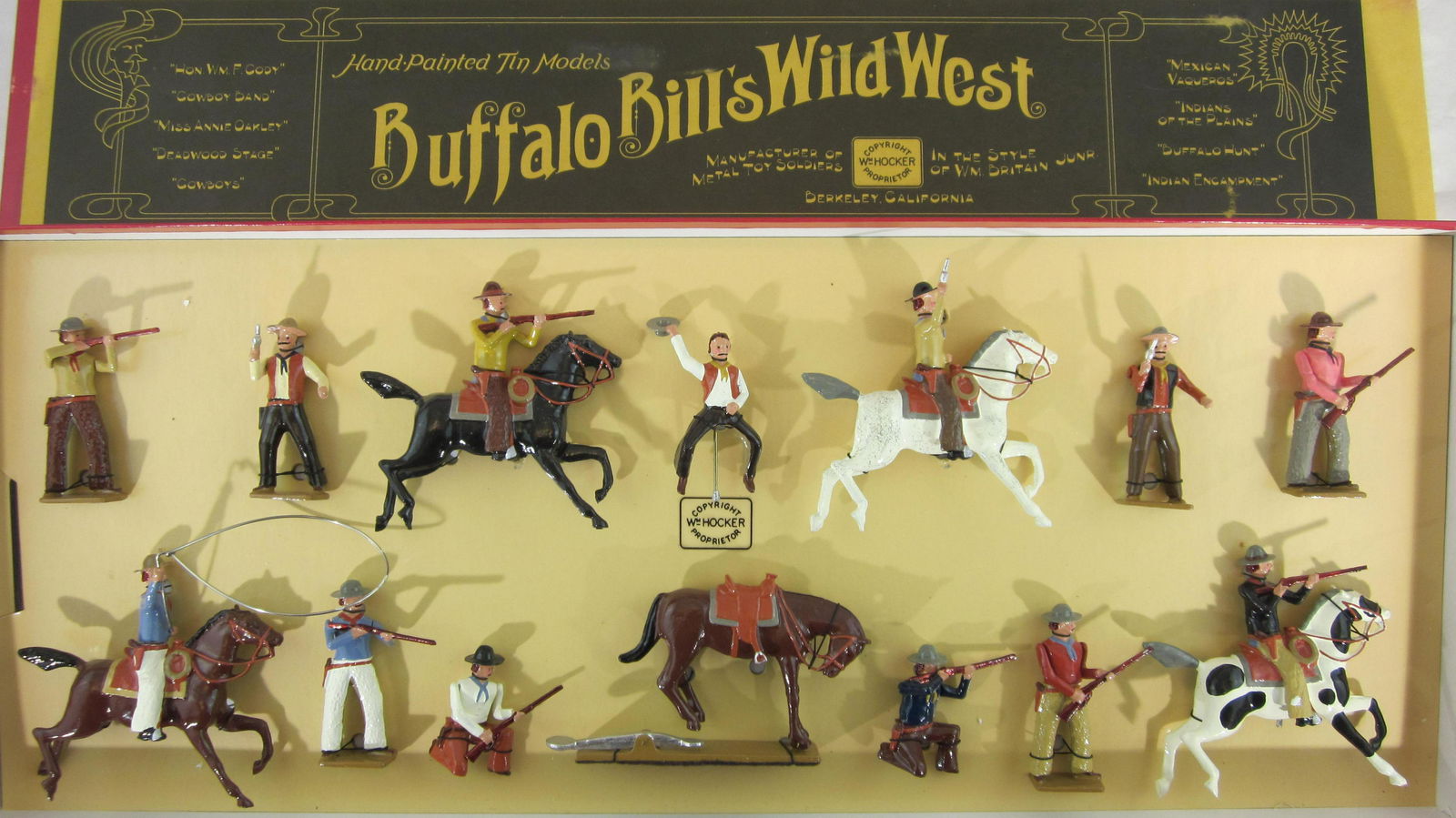 Hocker Set #235 Cowboys Riding And On Foot. (1 of 1)