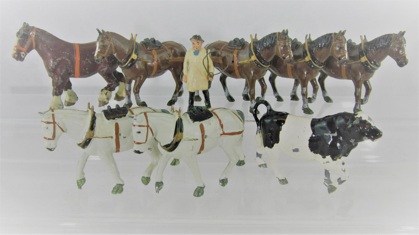 Britains Farm Field Horses And Drover Selection. (1 of 1)