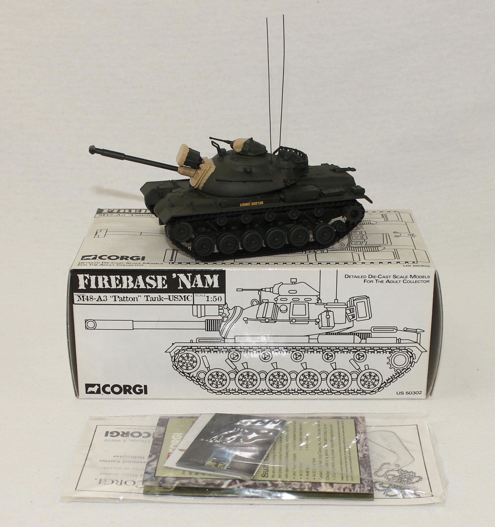 Corgi #50302 USMC M48-A3 Patton Tank (1 of 1)