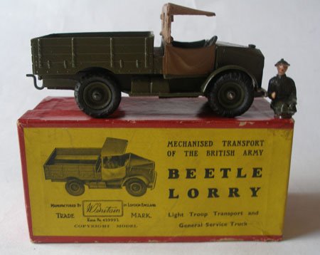 Britains Set # 1877 Beetle Lorry in Original Box: Britains Set # 1877 Beetle Lorry in Original Illustrated Box. Post War Version.