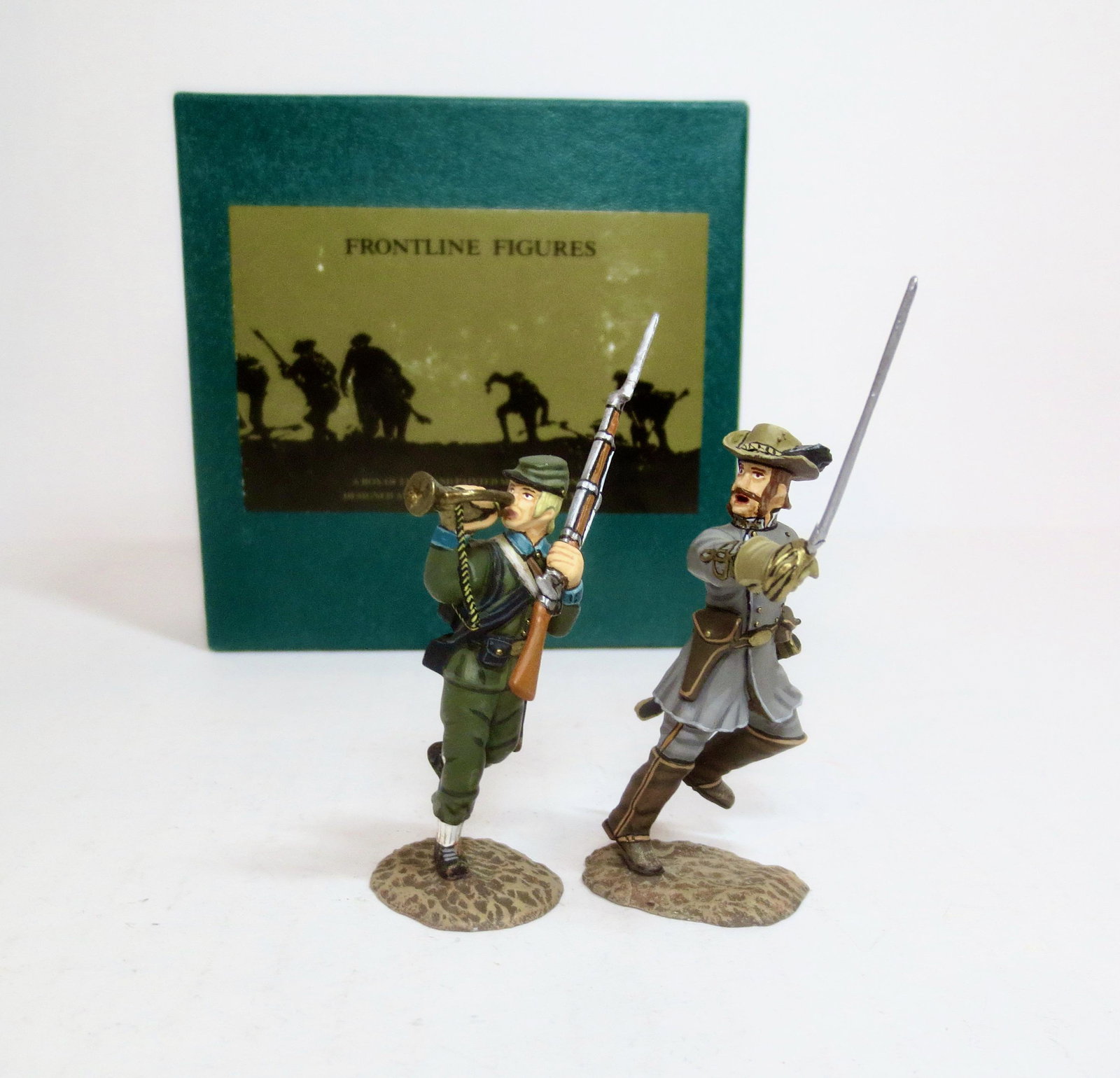 Frontline #ACI8 Confederate Officer & Bugler: 2 pieces. Near mint in box. Box very good.