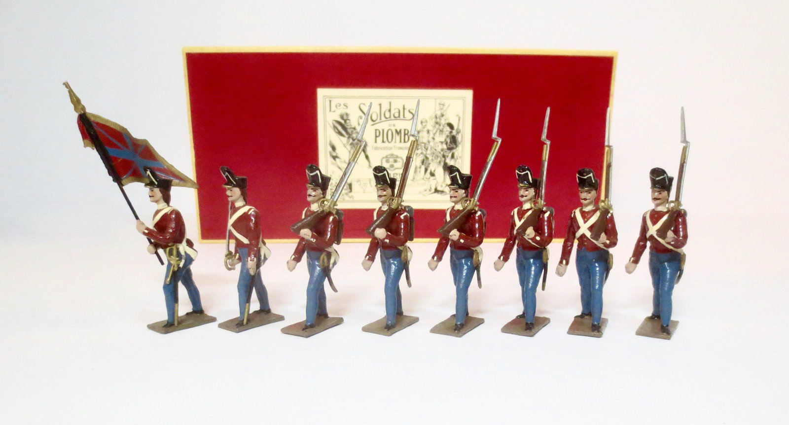 Mignot Infanterie Anglaise 1812: Post war issue. 8 pieces. Near mint condition. Box excellent.