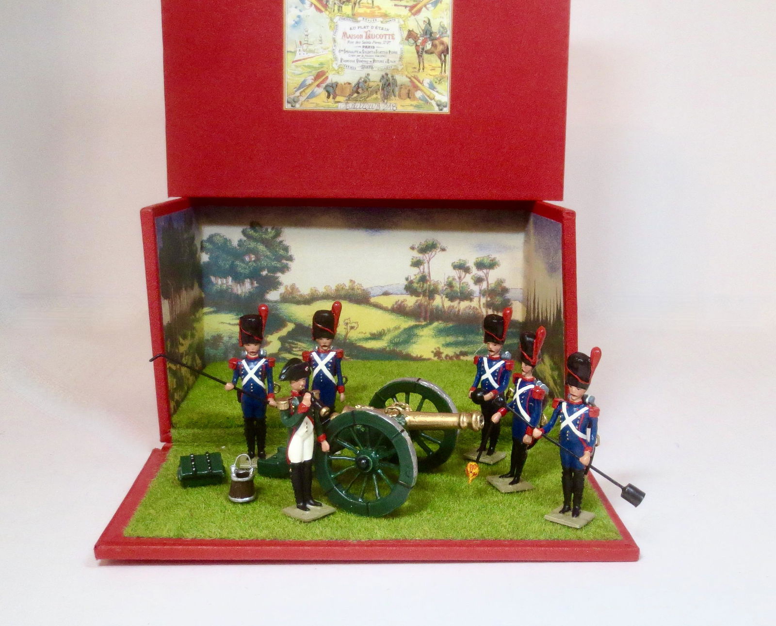 Lucotte #218 French Artillery: 9 pieces. Mint condition. Box excellent.
