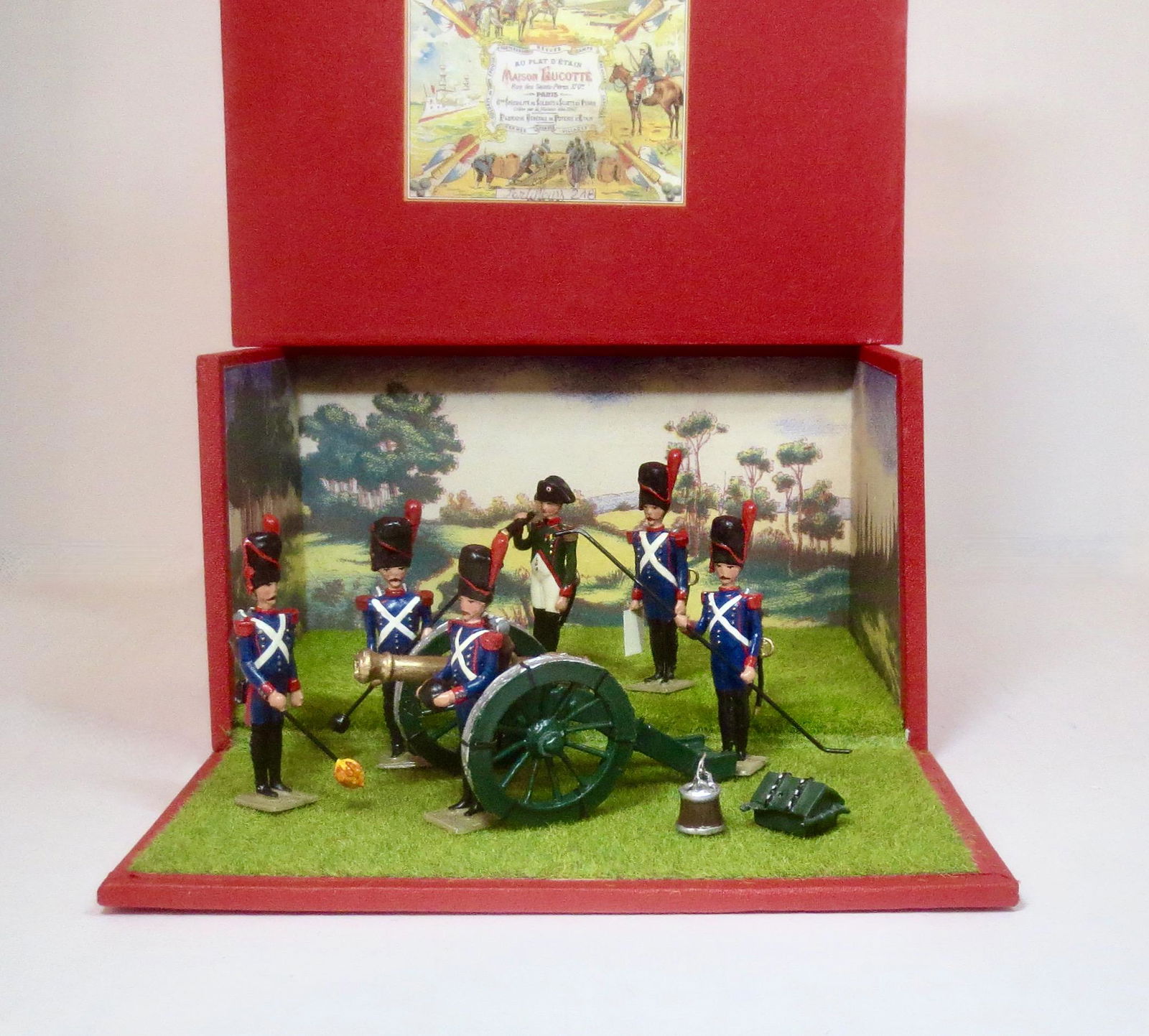 Lucotte #218 French Artillery: 9 pieces. Mint condition. Box excellent.