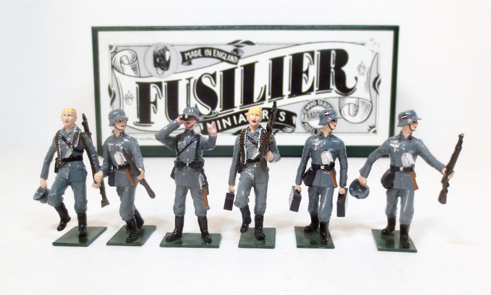Fusilier #29A WW2 German Machine Gun Section: 6 pieces. Mint condition. Box excellent.