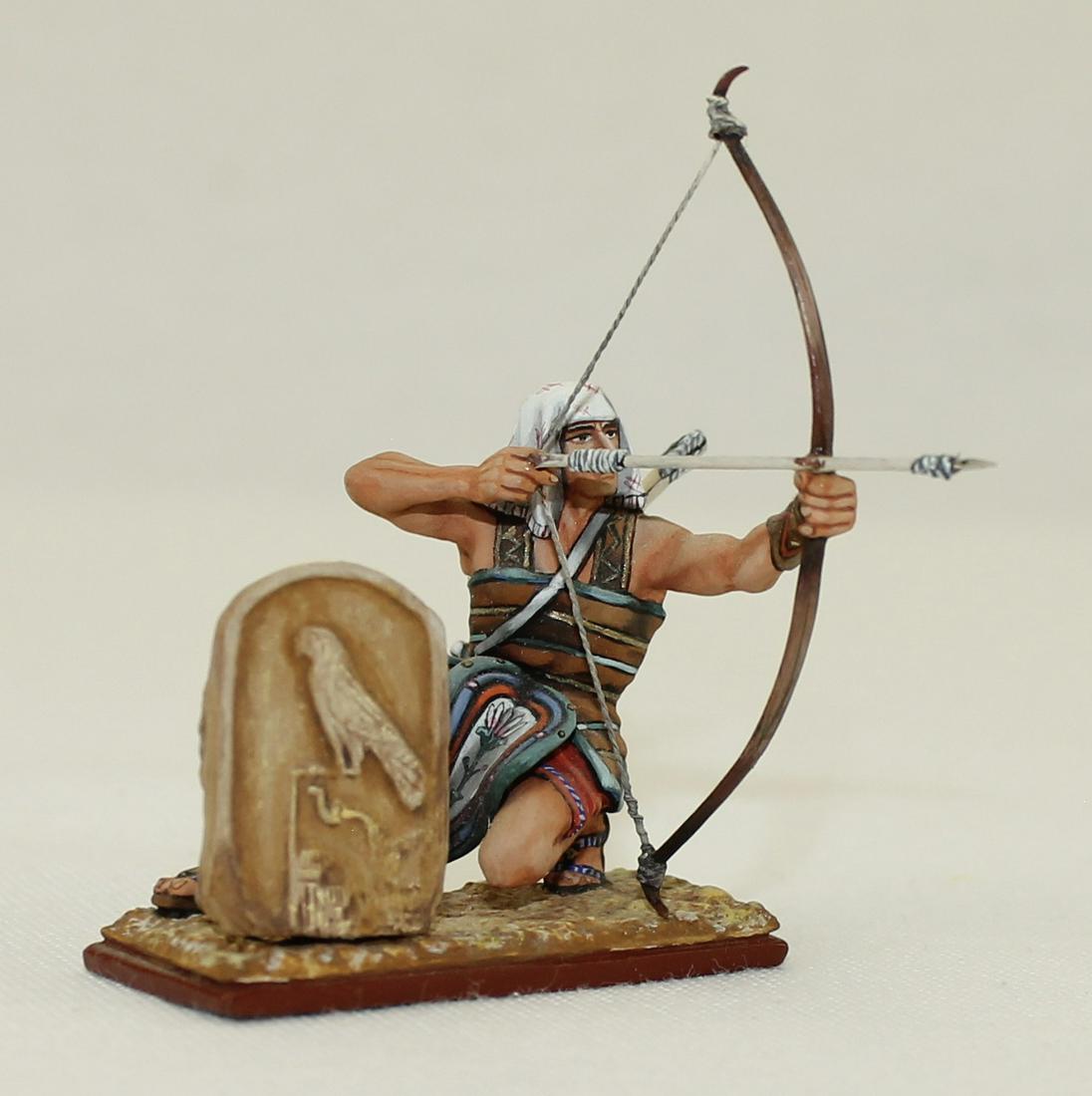 Vision Miniatures Ancient Egyptian Soldier: Ancient Egyptian Soldier Firing Bow and Arrow. St. Petersburg, Russia. Russian Made with #VM-18 on Bottom of Base. 1 Piece. Condition Excellent. No Box.
