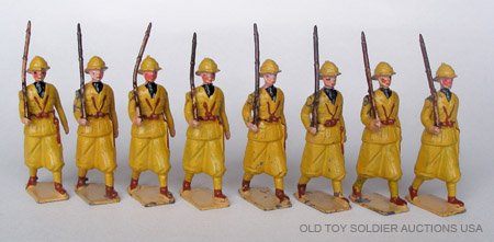 Britains RARE Set #1436 Italian Colonial Infantry : Pre war 8 Pieces