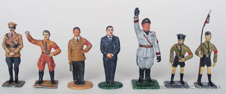 Cameo and Frontier German WW2 Leaders: , Mussolini,Hitler and Hitler Youth Etc. 7 Pieces.Unboxed.
