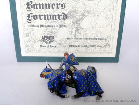 Alymer Banners Forward. Poitiers # 75: Graf von Nassau and fallen horse. With Original box.