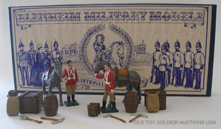 Blenheim Set # B62 Ammunition Mules and Handlers: Blenheim Set # B62 Ammunition Mules and Handlers with various equipment and Original Box.