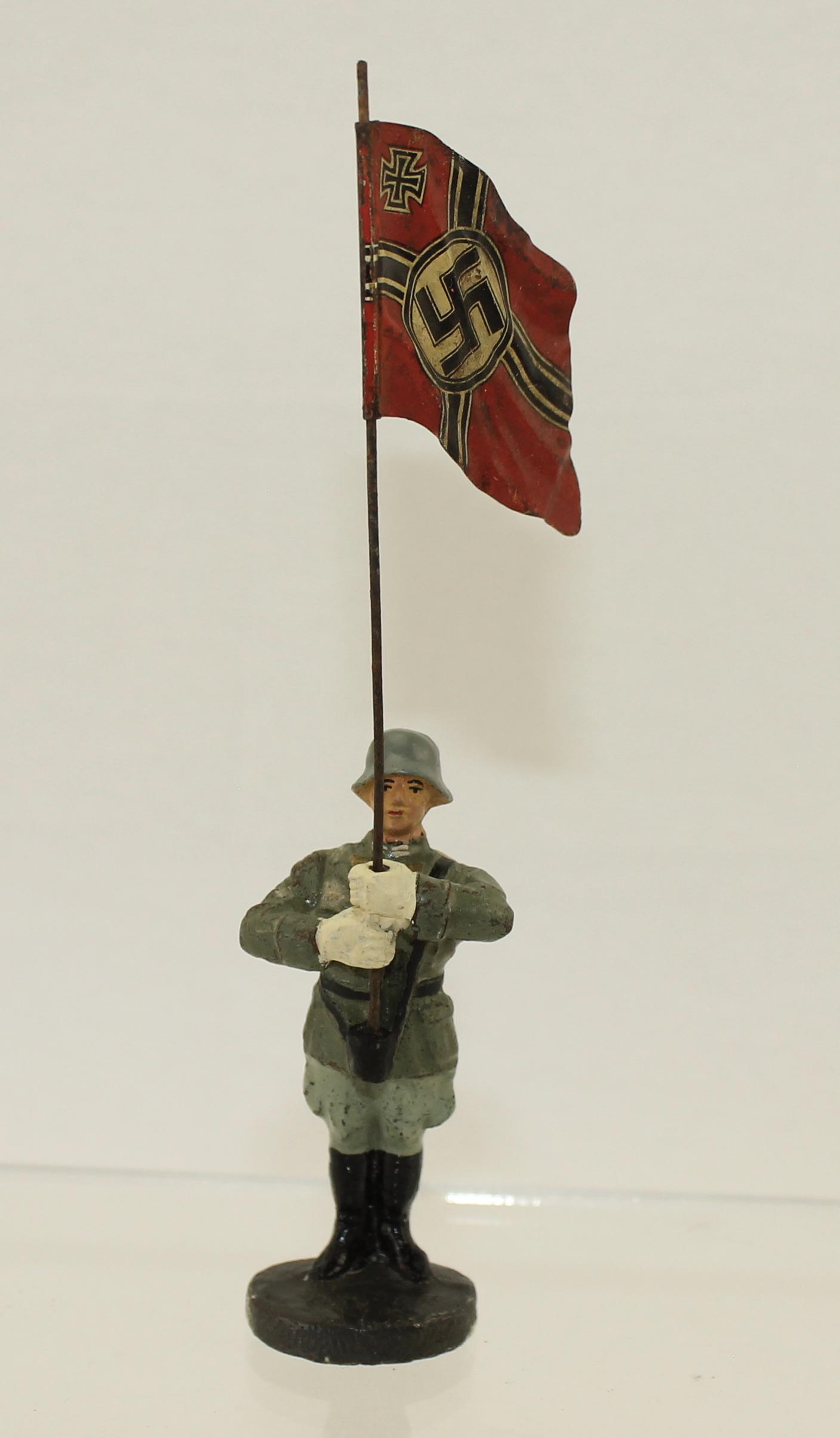 Elastolin German Army Flagbearer Standing (1 of 2)