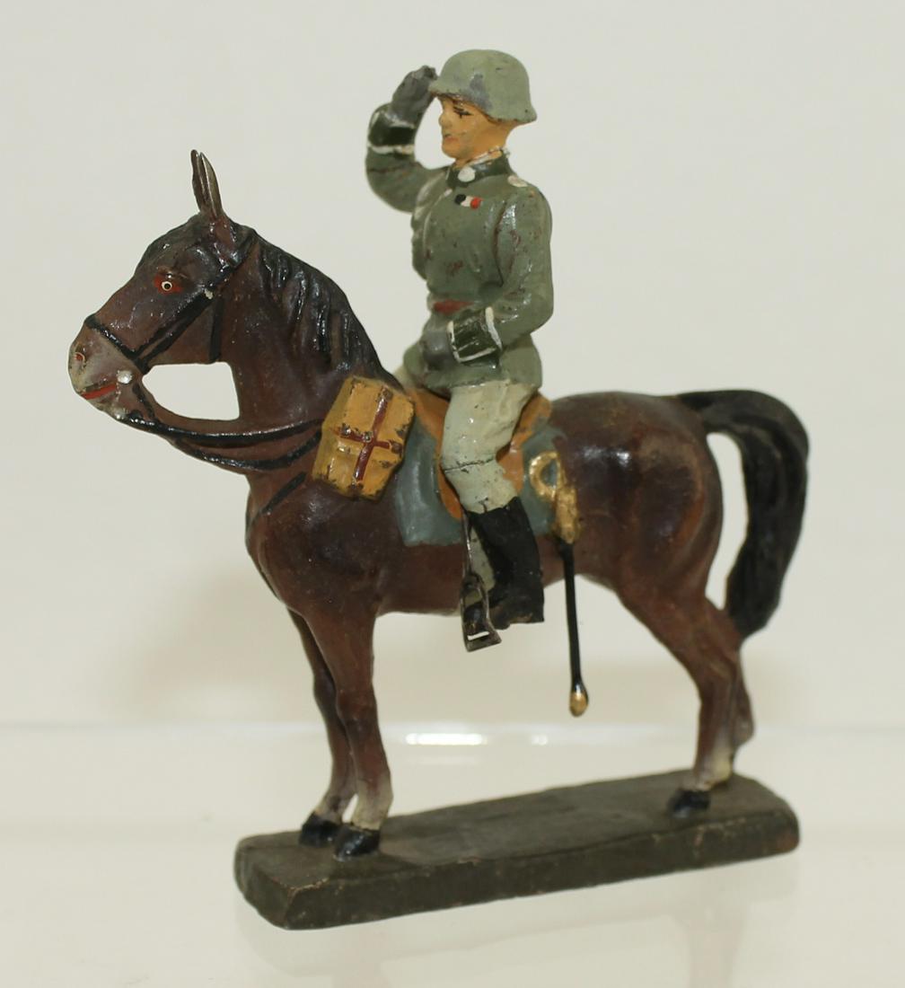 Elastolin Mounted German Adjutant Saluting (1 of 3)