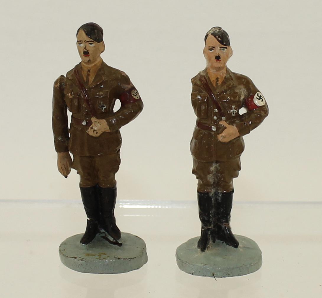 Elastolin Lot Adolf Hitler: Elastolin Germany. Lot includes (2) of #30/50/20. Composition 7cm. 2 Pieces. Condition Very Good. One Missing Movable Arm. No Box.
