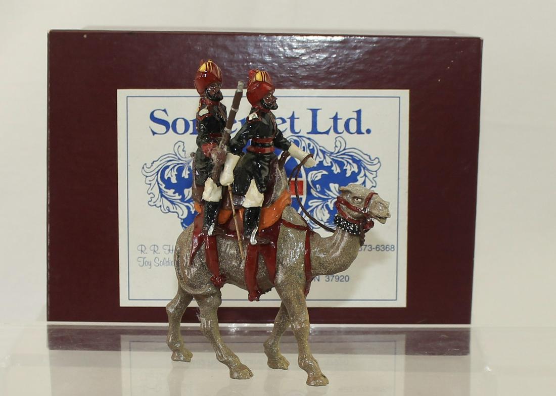 Somerset Ltd Bikanir Artillery Camel Corps: Set SI-17. Double Mounted Sowars. One with Rifle and One with Camel Stick. 1 Piece. Condition Excellent. Box Very Good.