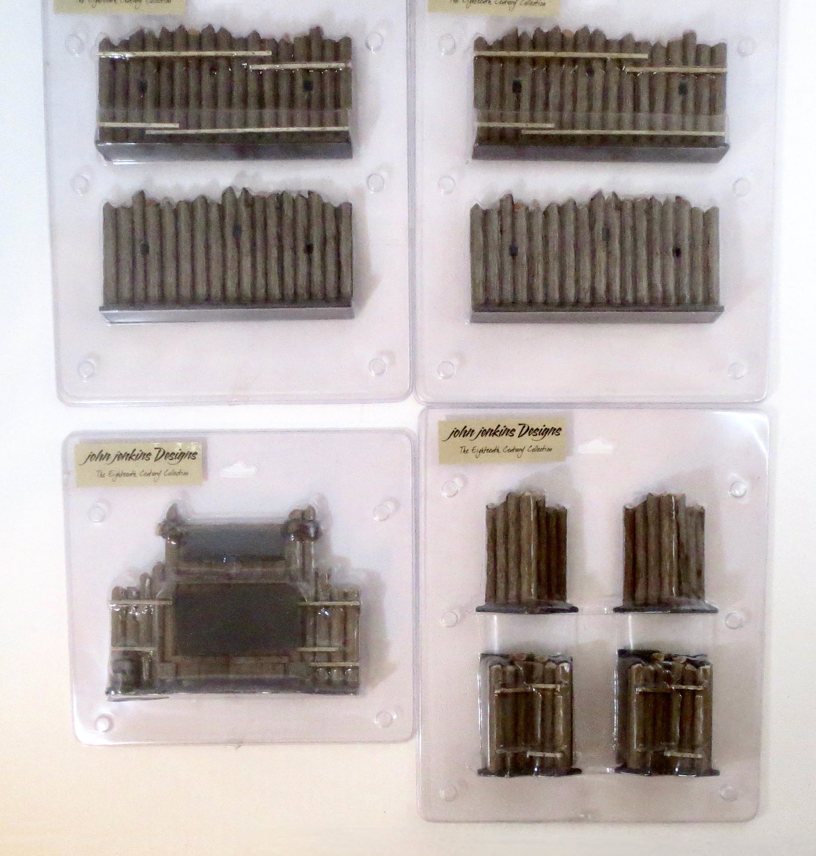 John Jenkins 18th Century Wood Fencing: 9 pieces. New in packages.