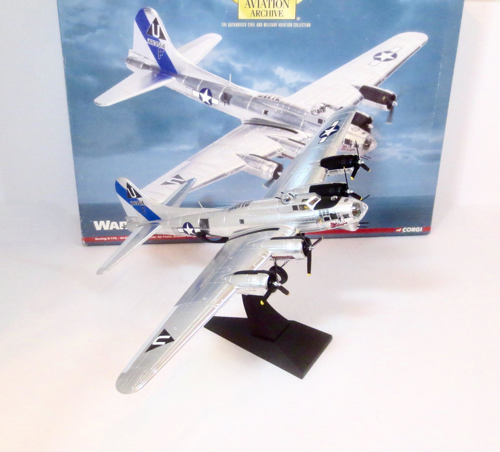 Corgi #AA33307 Boeing B17G Confederate Air Force: Aviation Archive. Comes with Limited Edition Certificate. One loose gun, otherwise in excellent condition. Box excellent.