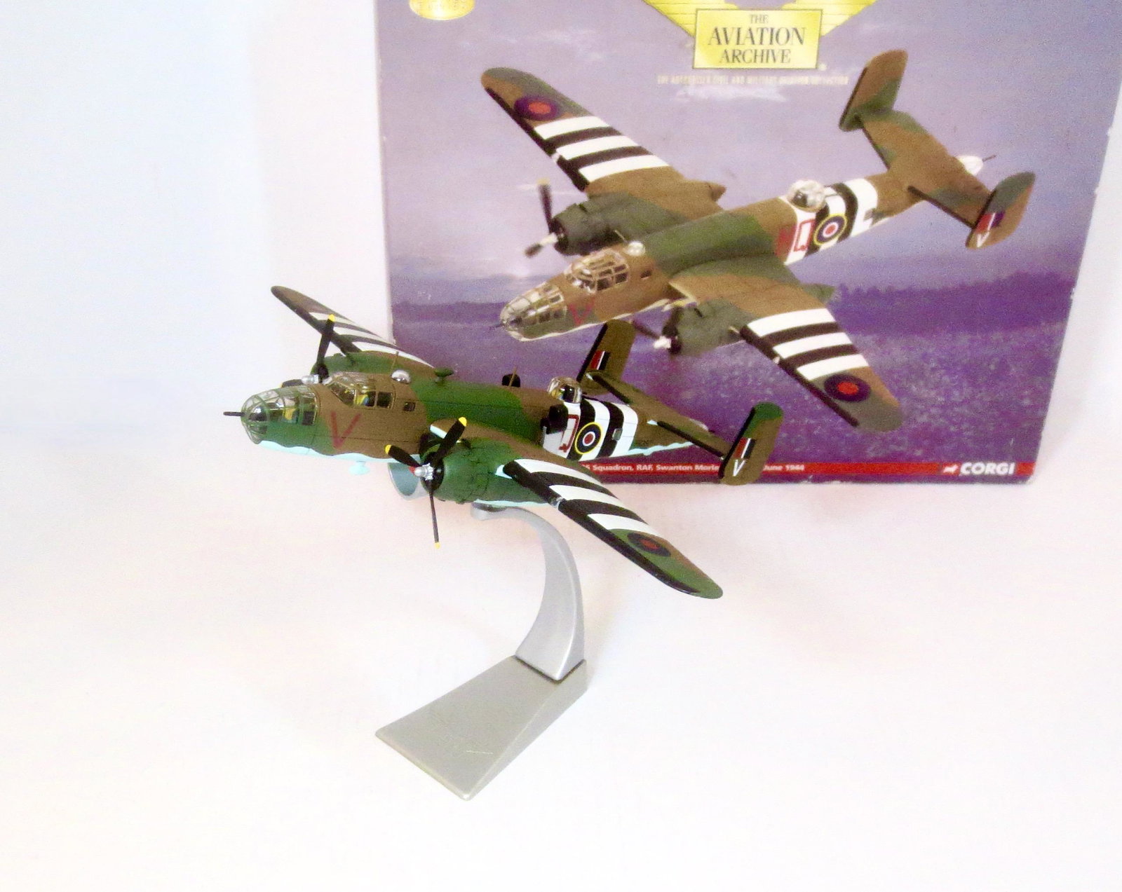 Corgi #AA35304 North American B-25J Mitchell II: No. 226 Squadron, RAF, Swanton Morley, 1944. Aviation Archive. 1:72 scale. Excellent condition. No certificate. Box fair, with age and edge wear.